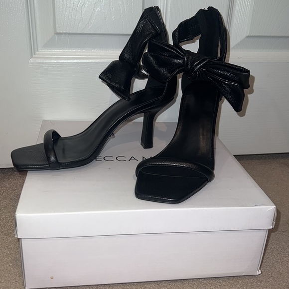 Rebecca Minkoff Black Kaley Bow High Heels - Picture 2 of 11